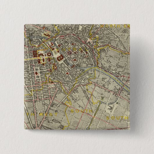 Berlijn Vierkante Button 5,1 Cm (Voorkant)