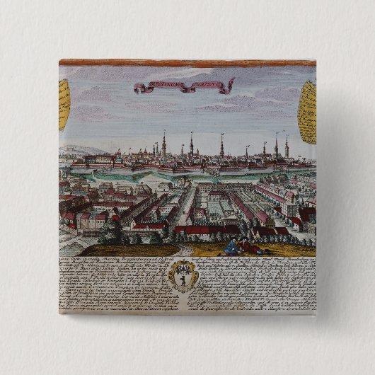 Berlijn Vierkante Button 5,1 Cm (Voorkant)