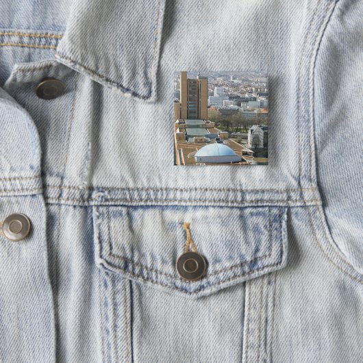 Berlijn Vierkante Button 5,1 Cm (In situ)