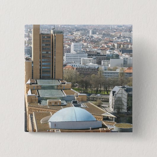Berlijn Vierkante Button 5,1 Cm (Voorkant)