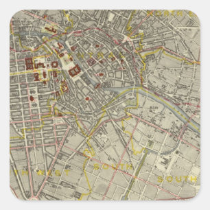 Berlijn Vierkante Sticker