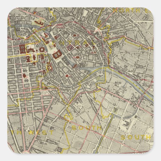 Berlijn Vierkante Sticker (Voorkant)