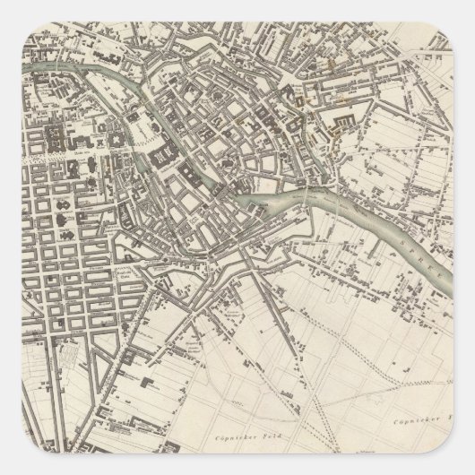 Berlijn Vierkante Sticker (Voorkant)