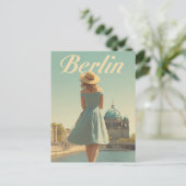 Berlijn vintage jaren 50 reizen briefkaart (Staand voorkant)