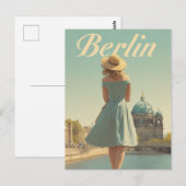 Berlijn vintage jaren 50 reizen briefkaart (Voorkant / Achterkant)