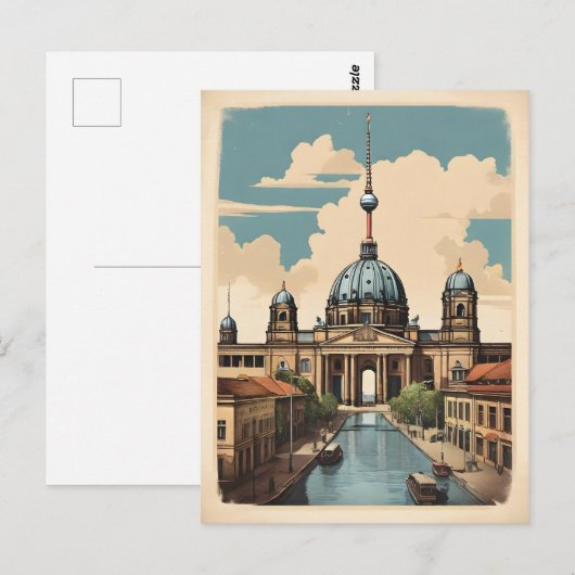 Berlijn vintage poster briefkaart (Voorkant / Achterkant)
