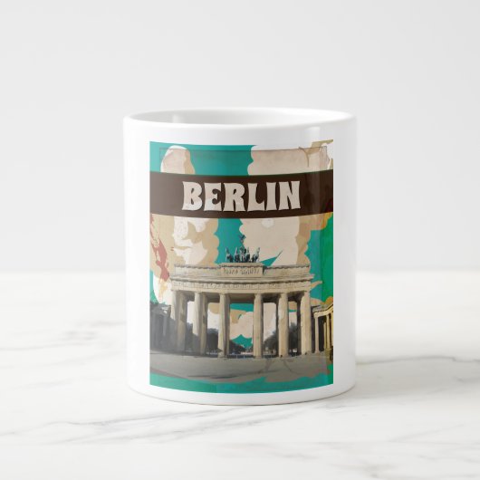 Berlijn Vintage Reisposter Grote Koffiekop (Voorkant)