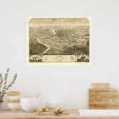 Berlijn, WI Panorama - 1867 Poster (Keuken)