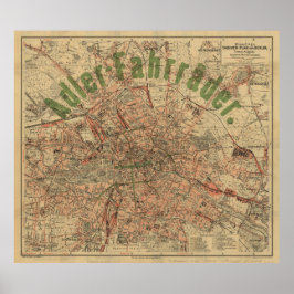 Berlijn Zakkaart c.1897 – Kiessling's Plan Poster