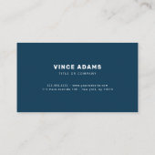 berlijns blauw wit | Eenvoudig modern minimaal mon Visitekaartje (Achterkant)