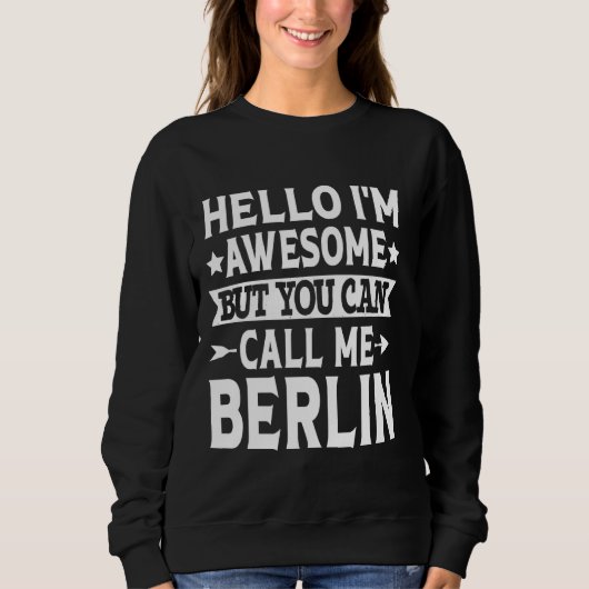 Berlijnse achternaam Noem me Berlijnse achternaam Trui (Voorkant)