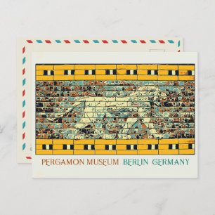 Berlijnse afbeelding Pergamon Museum Duitsland Pos Briefkaart