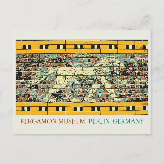 Berlijnse afbeelding Pergamon Museum Duitsland Pos Briefkaart (Voorkant)
