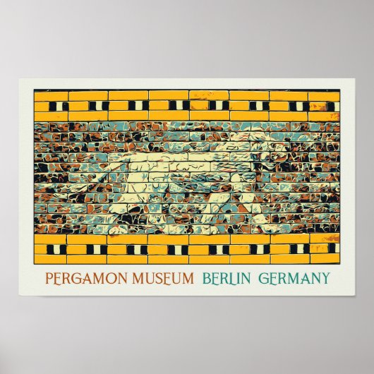Berlijnse afbeelding Pergamon Museum Duitsland Pos Poster (Voorkant)