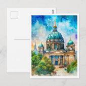 Berlijnse Berliner Dom Waterverf schilderij Briefkaart (Voorkant / Achterkant)