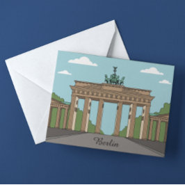 Berlijnse Brandenburgpoort – Klassiek stadslandmar Briefkaart
