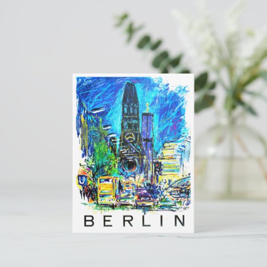 Berlijnse Briefkaart van het vintage-reisverkeer (Staand voorkant)