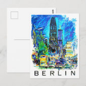 Berlijnse Briefkaart van het vintage-reisverkeer (Voorkant / Achterkant)