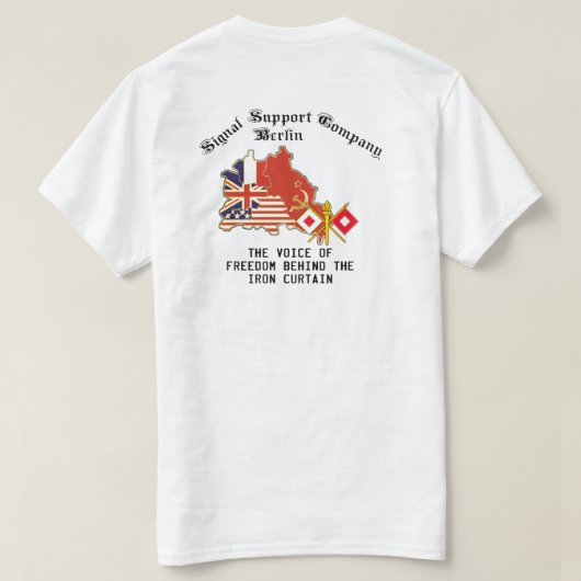 Berlijnse brigade - signaalondersteuning t-shirt (Design achterkant)