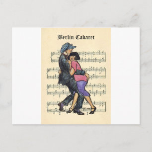 Berlijnse Cabaret 1920s met muziekachtergrond voor Briefkaart