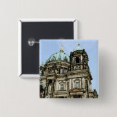 Berlijnse Dom Vierkante Button 5,1 Cm (Voorkant /achterkant)
