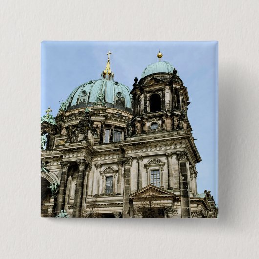 Berlijnse Dom Vierkante Button 5,1 Cm (Voorkant)