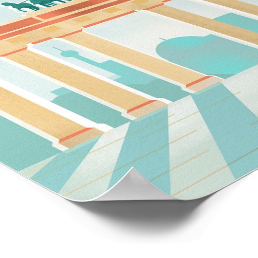 Berlijnse Duitse reisposter Poster (Hoek)