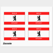 Berlijnse Duitse vlag Rechthoekige Sticker (Vel)