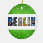 Berlijnse Duitsland: Kerstmis met reisfoto's Keramisch Ornament (Links)