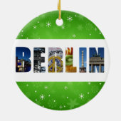 Berlijnse Duitsland: Kerstmis met reisfoto's Keramisch Ornament (Achterkant)