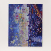 Berlijnse indrukwekkende Skyline bij nacht Legpuzzel (Verticaal)