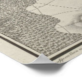 Berlijnse kaart, plattegrond van de stad, omliggen poster (Hoek)