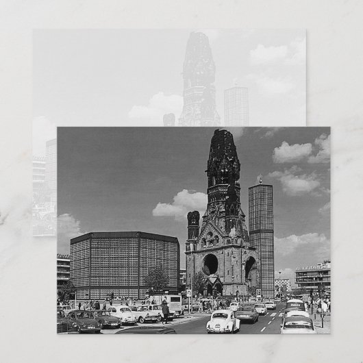  Berlijnse Kaiser Wilhelm Memorial Briefkaart (Voorkant / Achterkant)