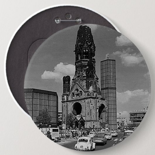  Berlijnse Kaiser Wilhelm Memorial Ronde Button 6,0 Cm (Voorkant /achterkant)