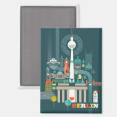 Berlijnse koelkastmagneet magneet (Voorkant / Achterkant)