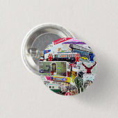 Berlijnse kunst ronde button 3,2 cm (Voorkant /achterkant)