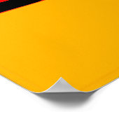 Berlijnse Logo in het zwart op Duitse vlag Poster (Hoek)