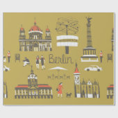 Berlijnse mijlpalen en monumenten cadeaupapier (Vlak)