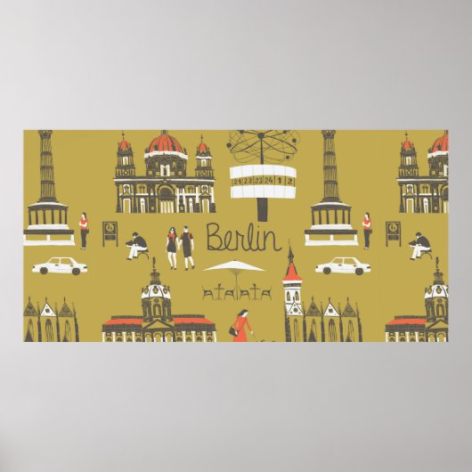 Berlijnse mijlpalen en monumenten poster (Voorkant)