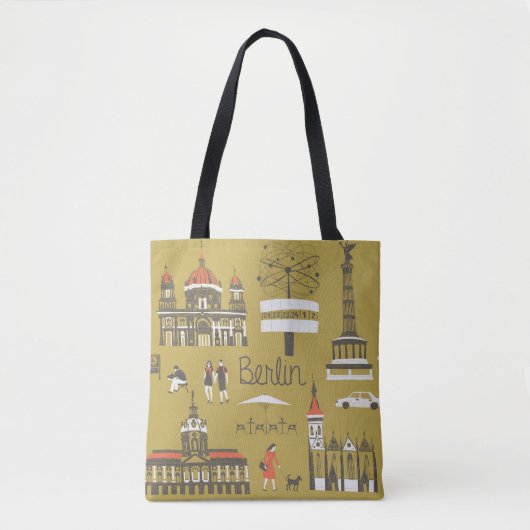 Berlijnse mijlpalen en monumenten tote bag (Voorkant)