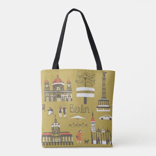 Berlijnse mijlpalen en monumenten tote bag (Achterkant)