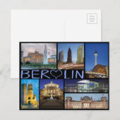 Berlijnse multi-afbeelding briefkaart (Voorkant / Achterkant)