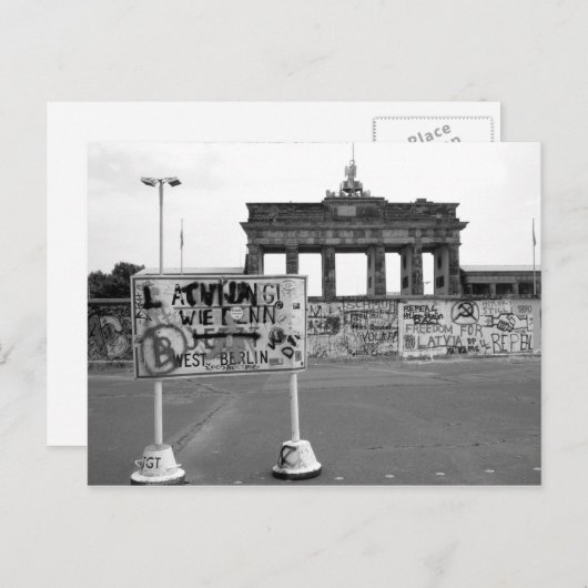 Berlijnse muur briefkaart (Voorkant / Achterkant)