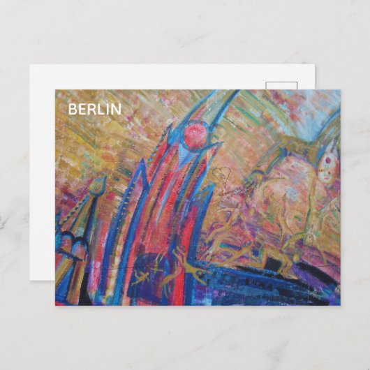 Berlijnse muur briefkaart (Voorkant / Achterkant)