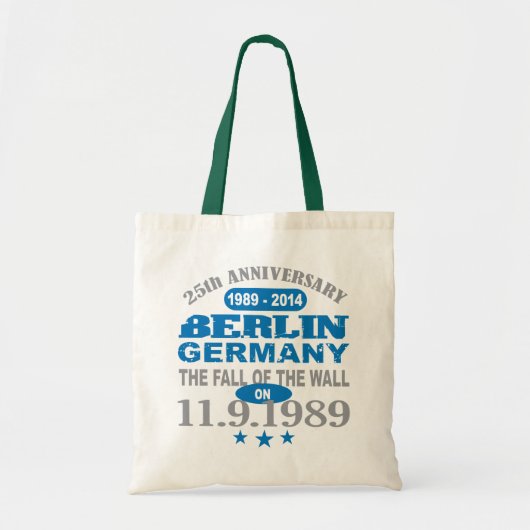 Berlijnse muur Duitsland 25 jaar Jubileum Tote Bag (Voorkant)