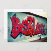 Berlijnse muur graffiti  briefkaart (Voorkant / Achterkant)