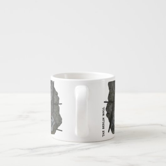 Berlijnse Muur Graffiti Grote Espresso Mok (Achterkant)
