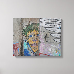 Berlijnse Muur graffiti kunst Canvas Afdruk