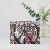 berlijnse muur graffiti peace briefkaart (Staand voorkant)