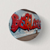 Berlijnse muur graffiti ronde button 3,2 cm (Voorkant)